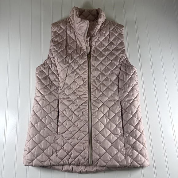 Banana Republic Womens Blush Pink Lightweight Full Zip Quilted Puffer Vest Small - Picture 1 of 7